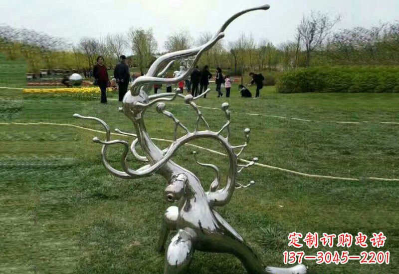金华不锈钢树枝雕塑精美的艺术装饰