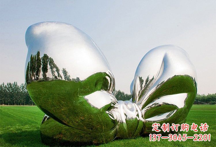 金华不锈钢园林大型蝴蝶结雕塑