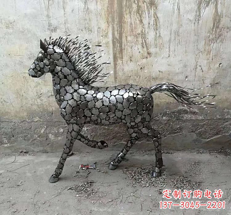 金华不锈钢园林动物马雕塑