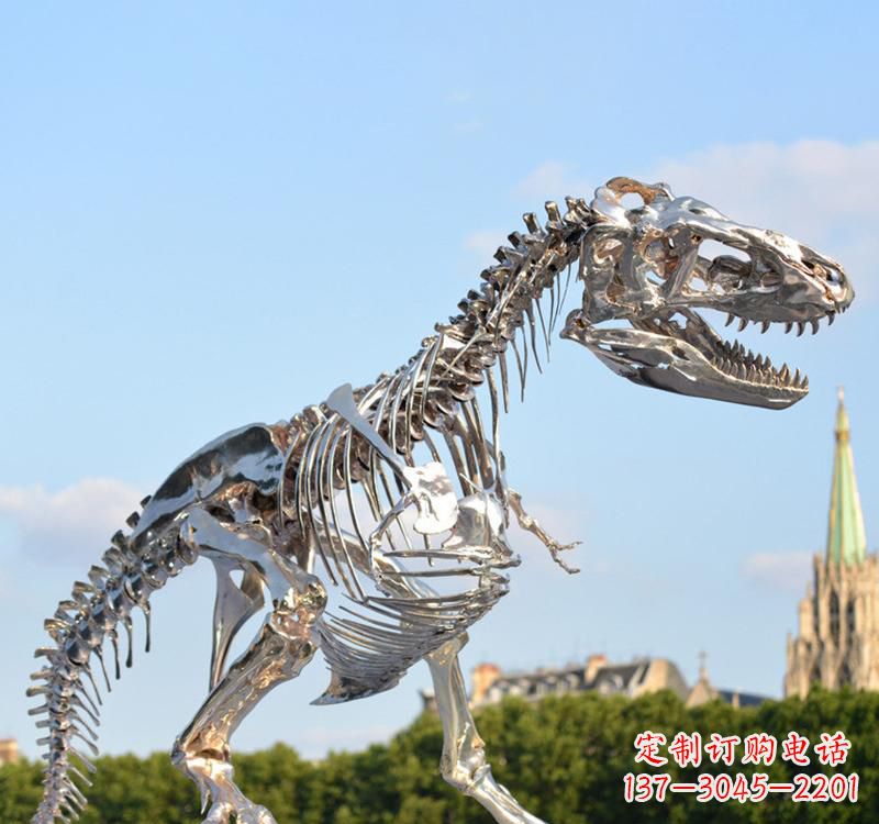 金华不锈钢恐龙雕塑精致纪念它们的存在