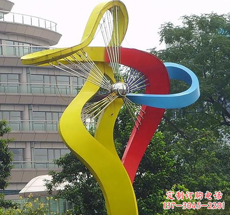 金华不锈钢风车雕塑——烤漆之美