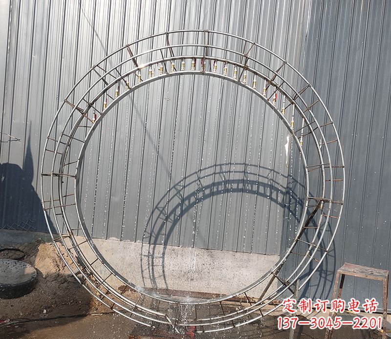金华圆环的美——不锈钢景观雕塑