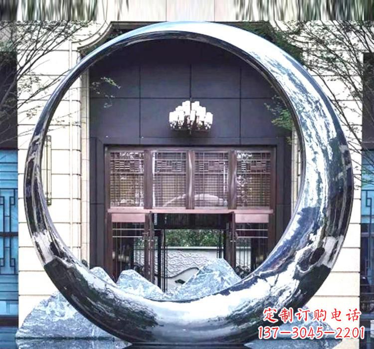 金华精美的不锈钢圆环雕塑