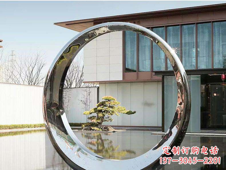 金华不锈钢月亮雕塑精美绝伦