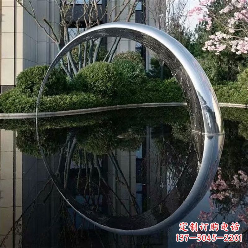 金华不锈钢月亮雕塑璀璨照亮夜空