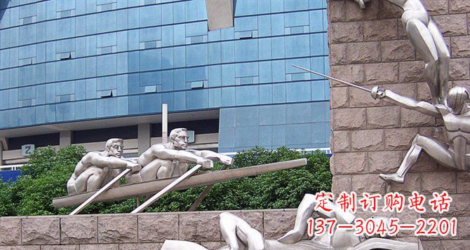 金华不锈钢运动员雕塑——震撼的街头景观