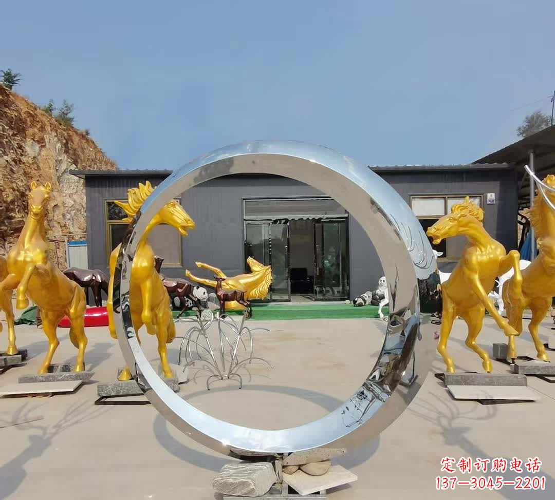 金华不锈钢圆环雕塑让景观更加精彩