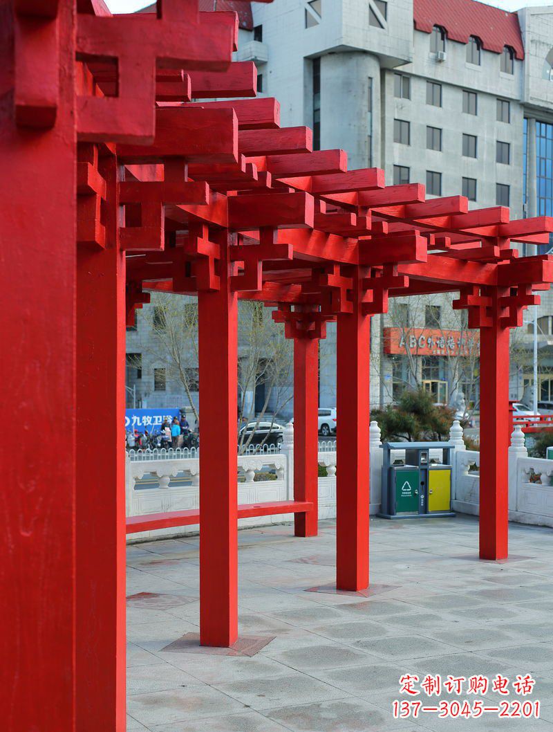 金华长廊雕塑描绘城市景观的艺术作品