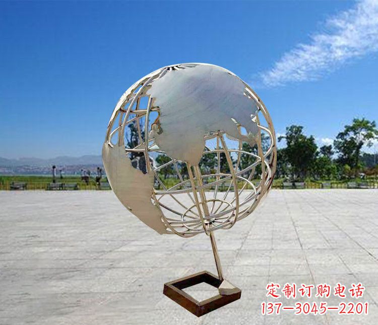 金华神奇的不锈钢地球仪雕塑