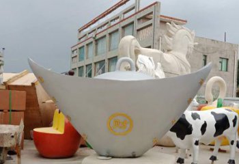 金华不锈钢元宝雕塑精美而珍贵