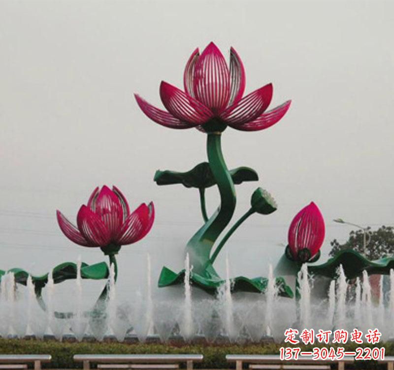 金华不锈钢莲花雕塑