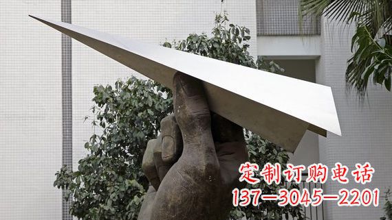 金华不锈钢纸飞机雕塑令人惊叹的艺术绝活