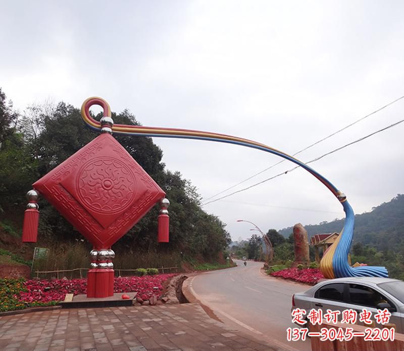 金华不锈钢拱门雕塑精致的现代艺术