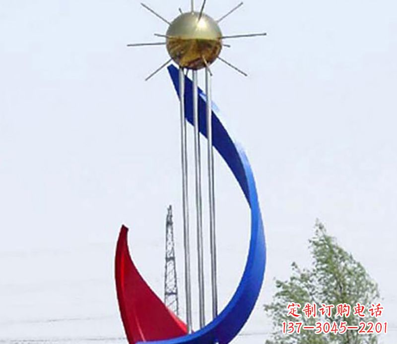 金华流动的美——不锈钢飘带雕塑