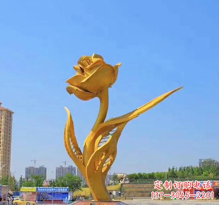 金华精美不锈钢紫荆花雕塑