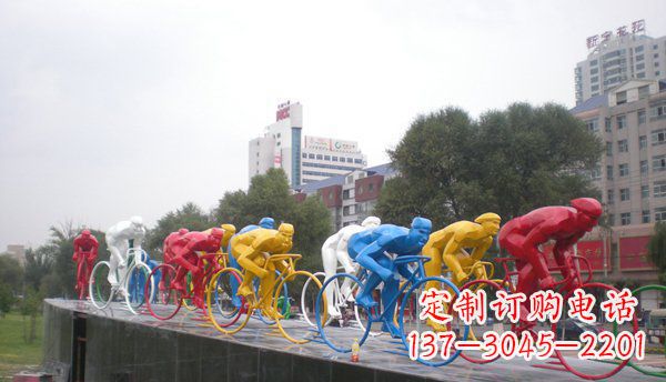 金华不锈钢自行车雕塑激情与美感的结合