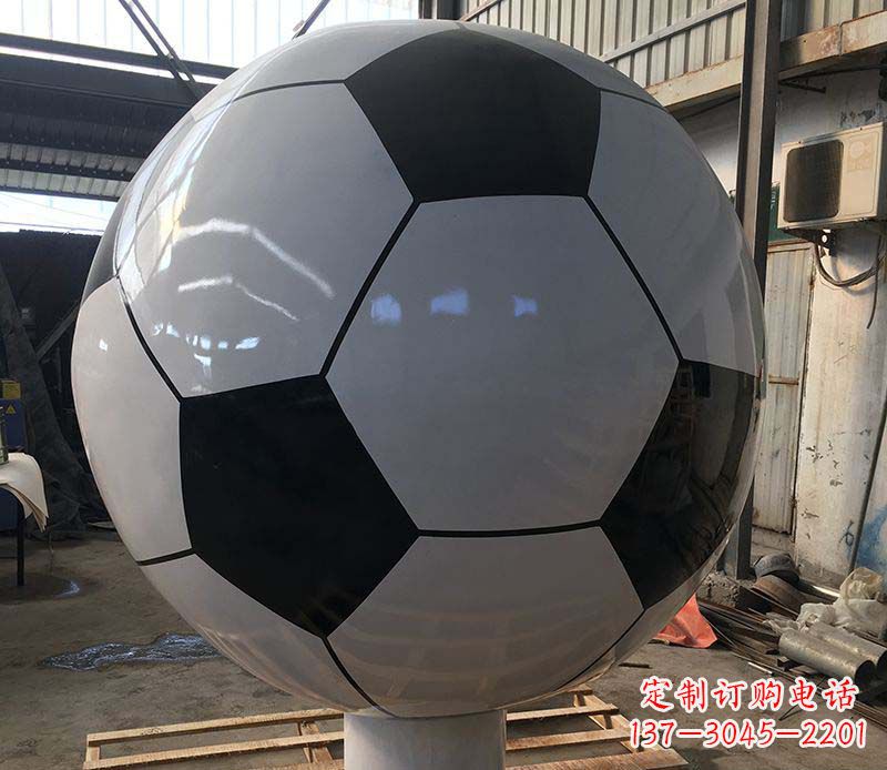 金华不锈钢足球雕塑精美的艺术品