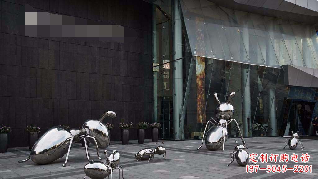 金华不锈钢蚂蚁雕塑——美化步行街