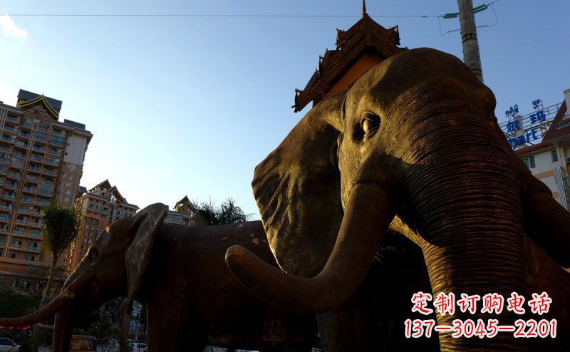 金华步行街上的大象雕塑——给街道带来活力