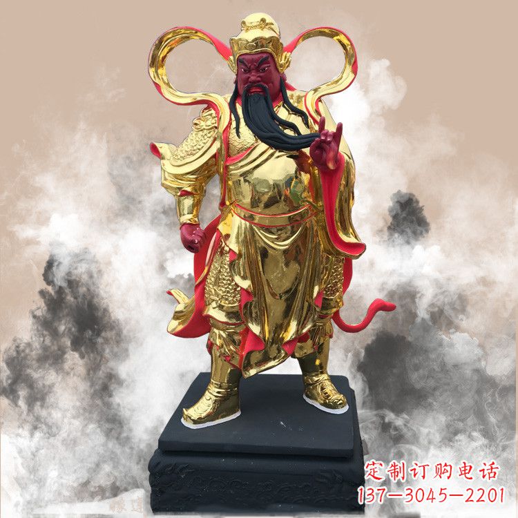 金华彩绘关公佛像