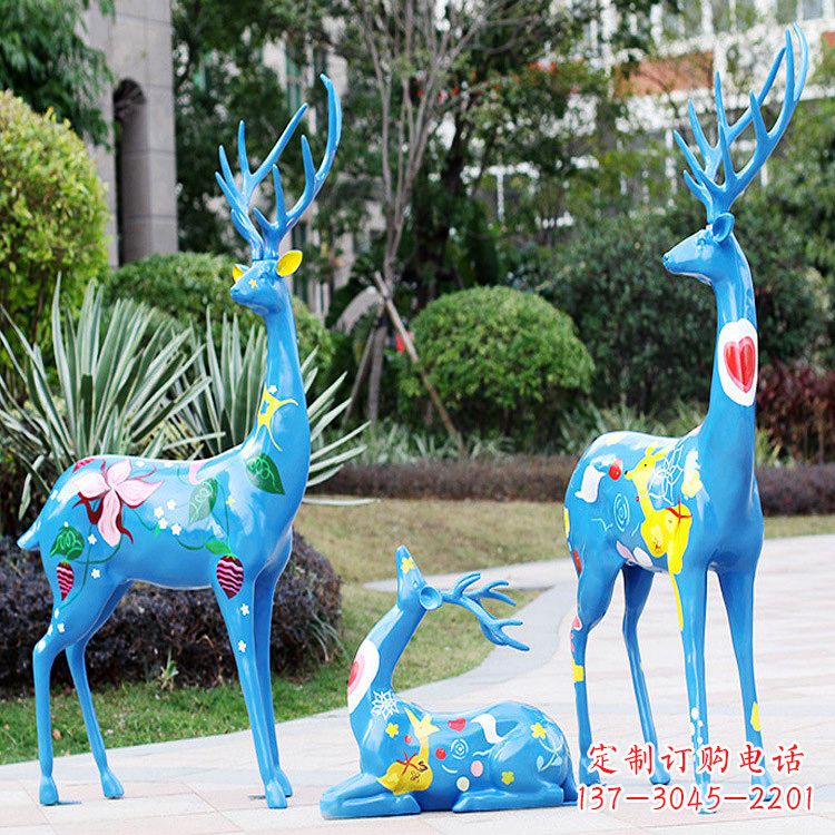 金华精美绝伦的动物雕塑——玻璃钢彩绘鹿