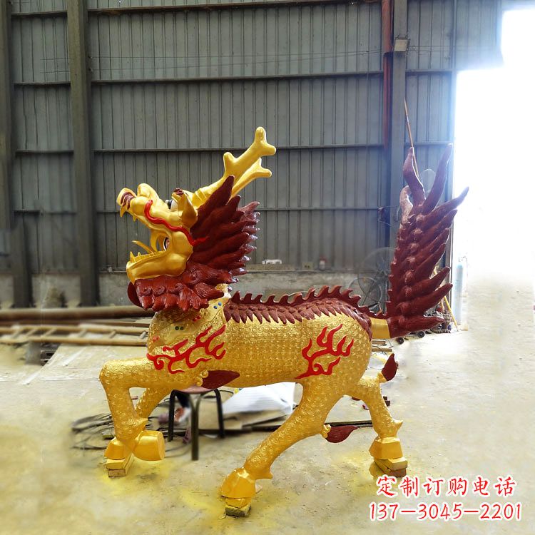 金华精美麒麟铜雕塑