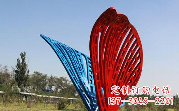 金华彩色不锈钢蝴蝶雕塑