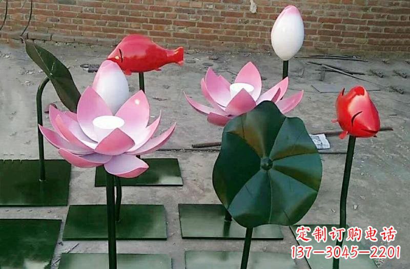 金华彩色不锈钢鲤鱼雕塑传承古典文化的艺术之作