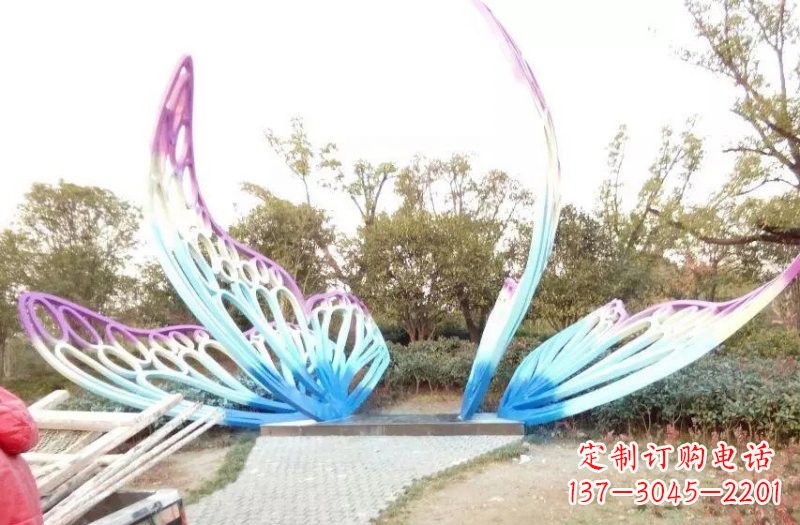 金华彩色不锈钢蝴蝶雕塑