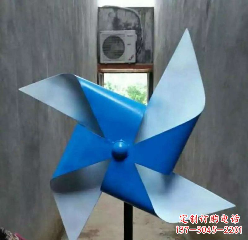 金华色彩斑斓的不锈钢风车雕塑