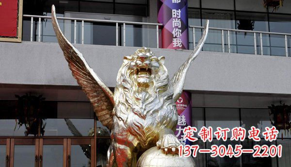 金华铜雕狮子西洋狮子的精美雕塑