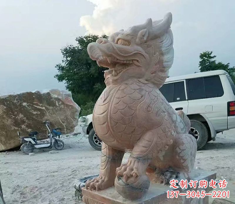 金华麒麟雕塑象征传统文化的精灵