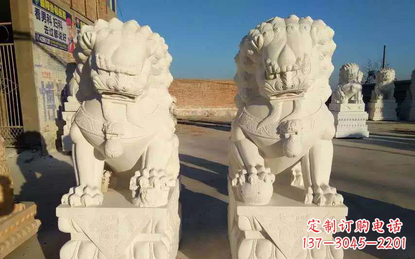 金华踩球狮子石雕塑