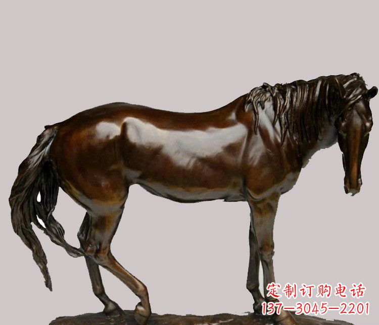 金华草原动物马铜雕摆件 (4)