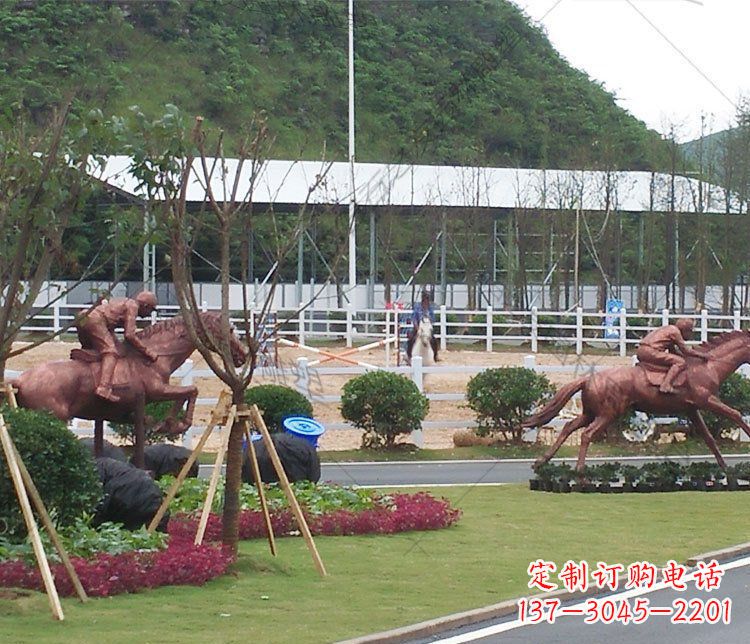 金华草原动物马铜雕摆件 (2)