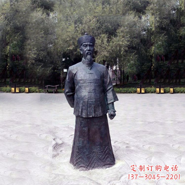 金华曾国藩铜像中国晚清名臣的荣耀