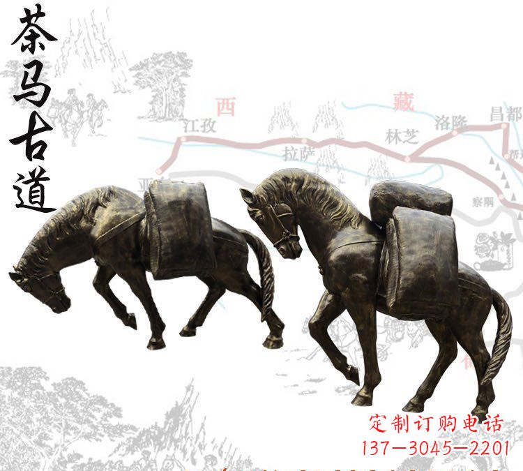 金华茶马古道铜雕马