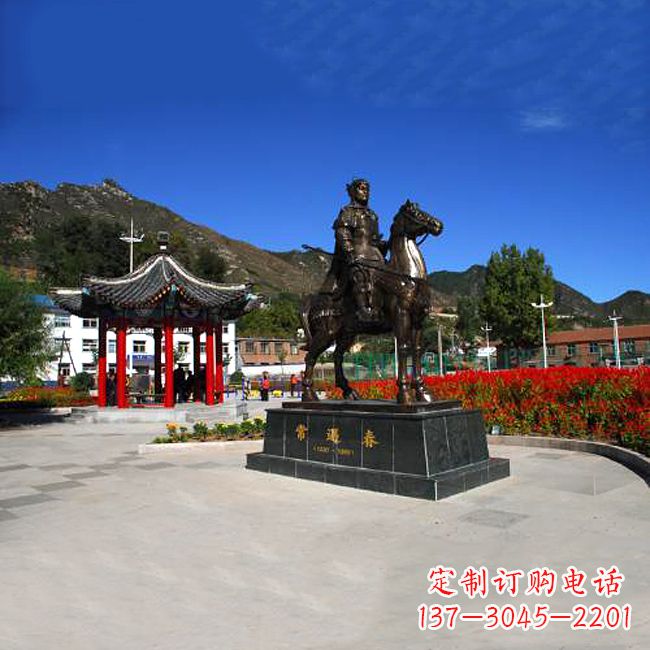 金华纪念历史名人的骑马雕塑