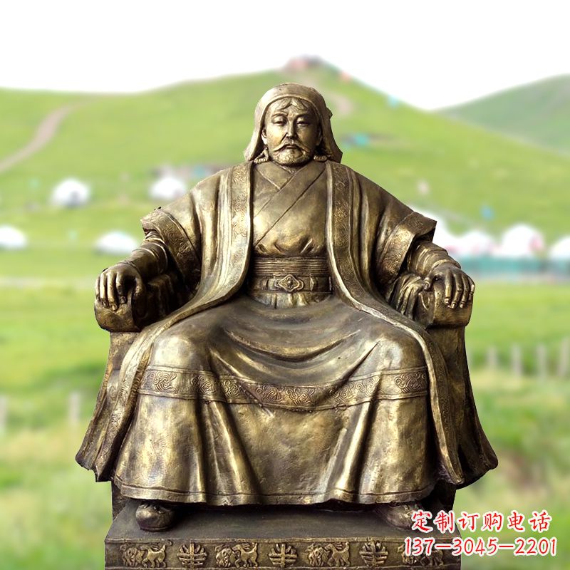 金华成吉思汗一件经典的玻璃钢雕塑