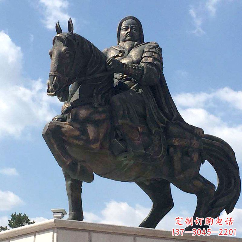金华成吉思汗驰骋铜像象征着不朽的传奇