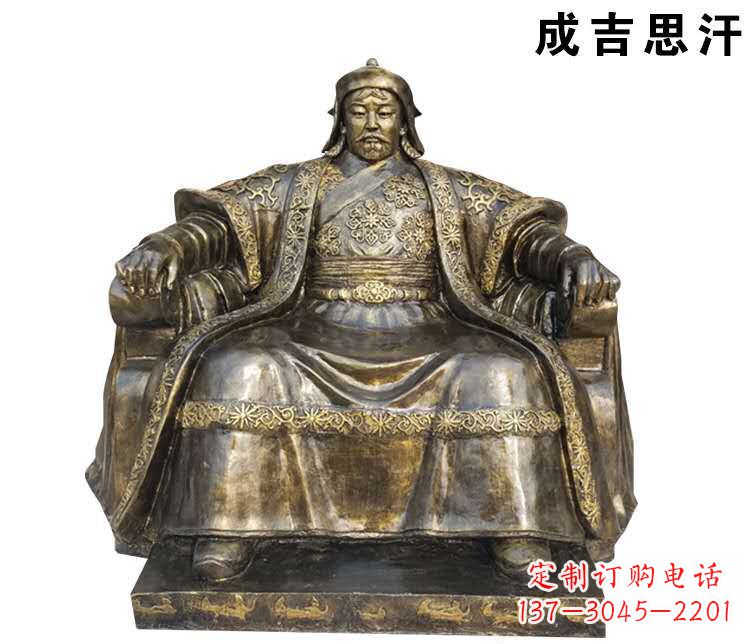 金华成吉思汗英雄的雕像