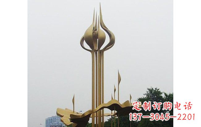 金华莲花雕塑缔造城市精神之家