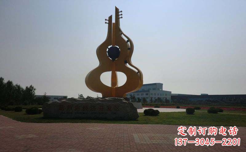 金华城市的不锈钢葫芦雕塑