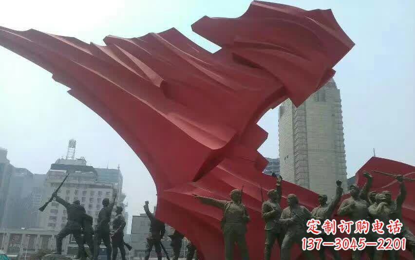 金华大型不锈钢红军雕塑——见证历史荣光