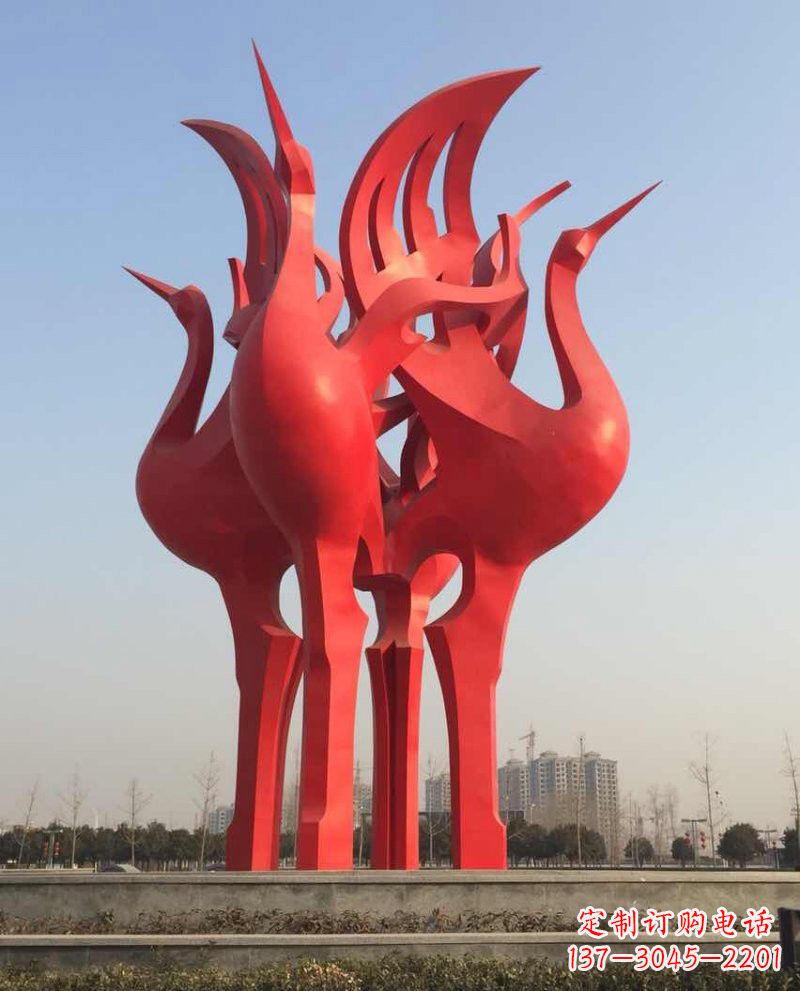 金华仙鹤雕塑一座城市的标志
