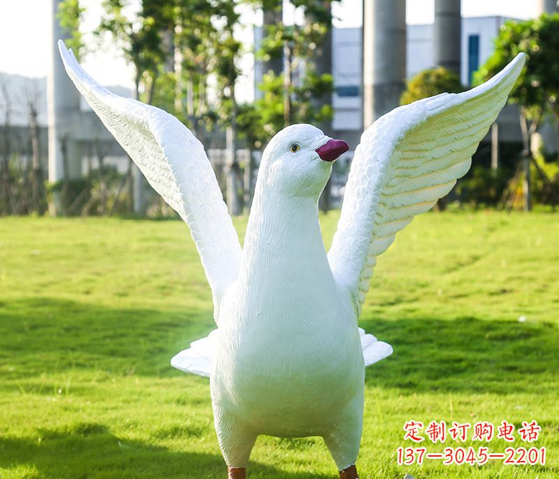 金华和平鸽雕塑传递和平信息