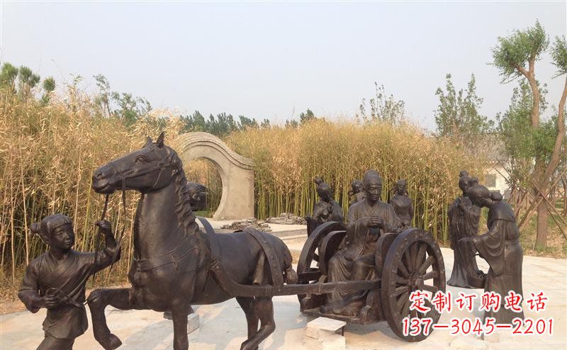 金华城市公园的马车雕塑