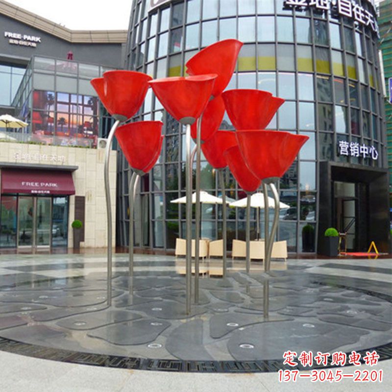 金华玫瑰雕塑点缀城市景观的绚烂之美