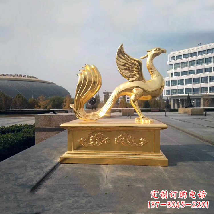 金华城市广场的朱雀雕塑