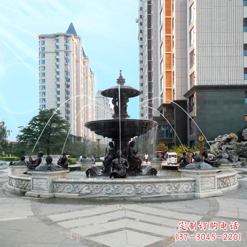 金华城市广场欧式水景喷泉雕塑的魅力
